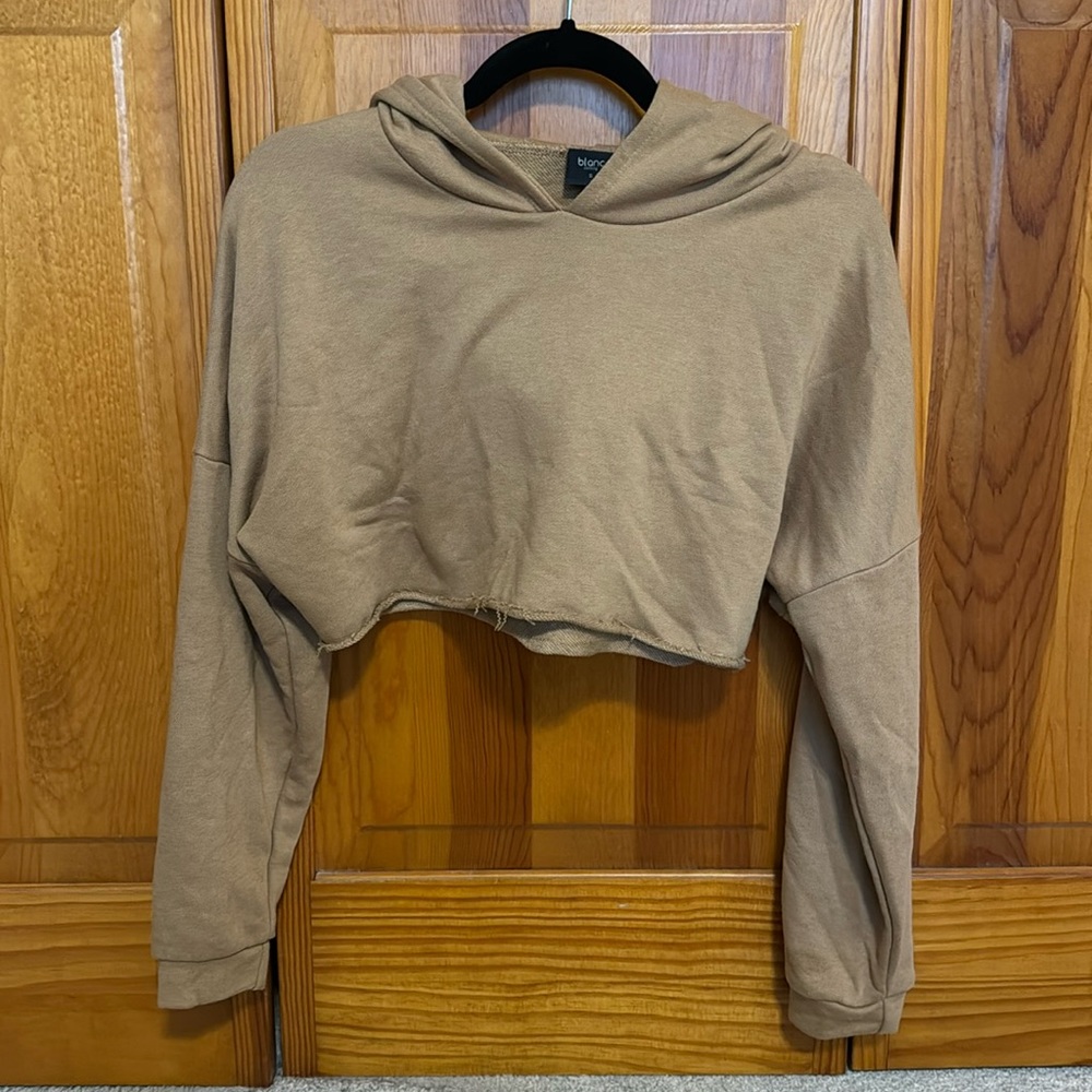 Blanc cropped hoodie